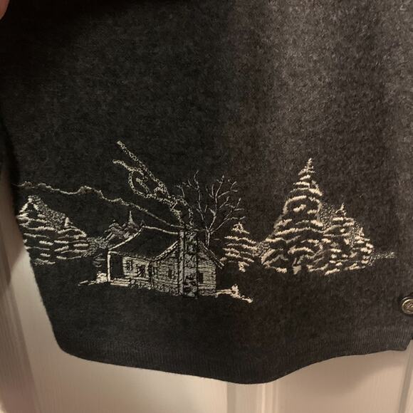 Woolrich Women's Retro Cabincore Cardigan Sweater Size L Holidays Preppy Twee - Picture 3 of 8